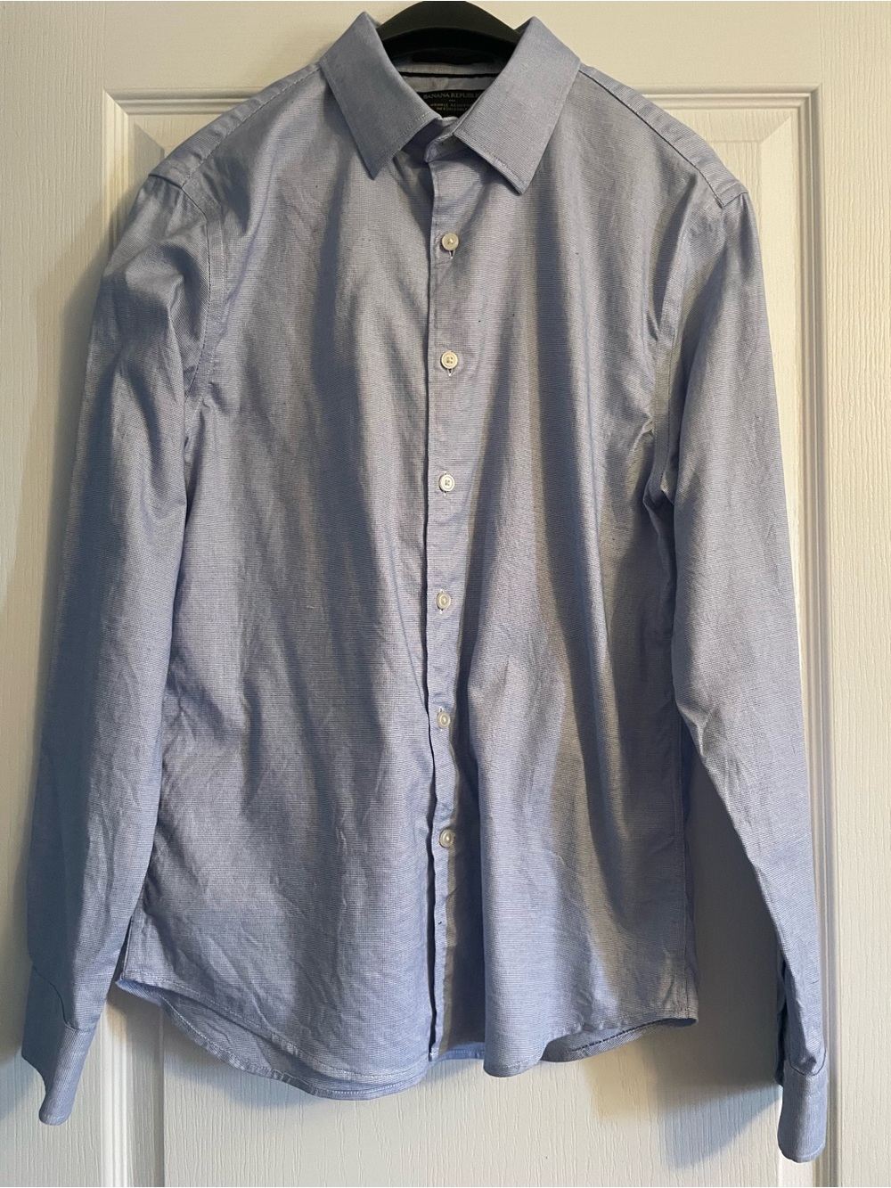 Light Blue Men's Dress Shirt untucked fit